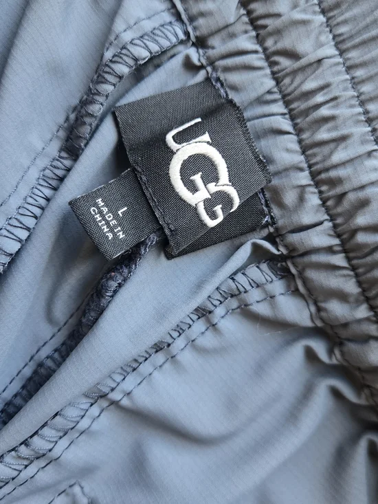 UGG Gray Cargo Pants Large Elastic Waist Lightweight Utility Streetwear - Picture 7 of 7